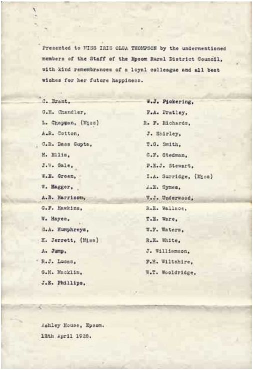 Presentation Letter to Iris