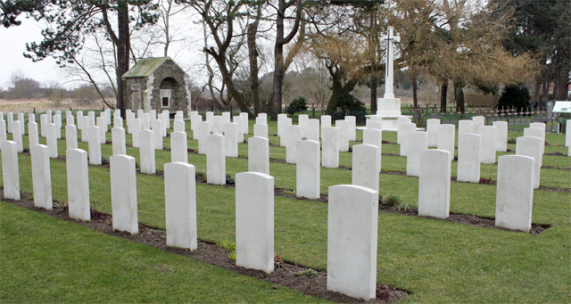 The Commonwealth War Graves section of Oostduinkerke Communal Cemetery