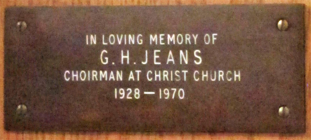 George's plaque in Christ Church