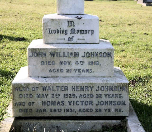 John's headstone in Epsom cemetery John's headstone in Epsom cemetery