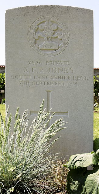 Archibald's headstone in the Perreuse Chateau Franco British National Cemetery Archibald's headstone in the Perreuse Chateau Franco British National Cemetery