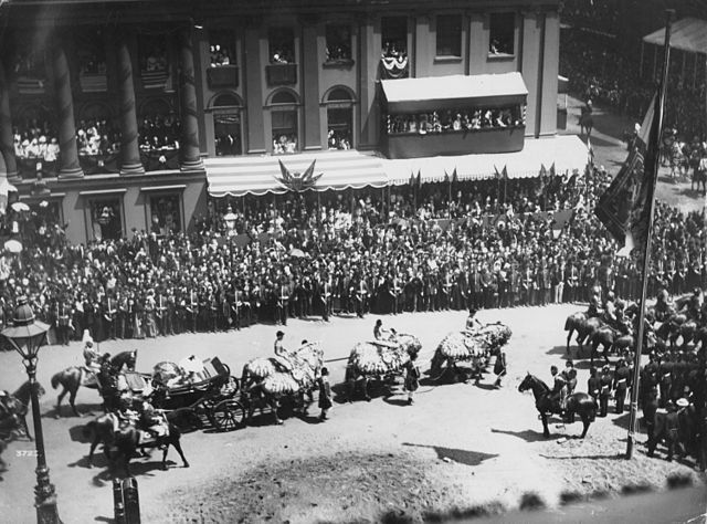 Victoria's carriage in the procession of 1887.