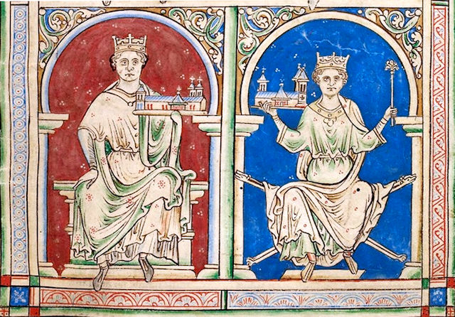 King John (left) and King Henry III (right)