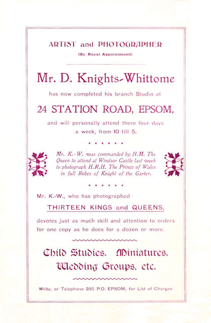 Knights-Whittome Advert