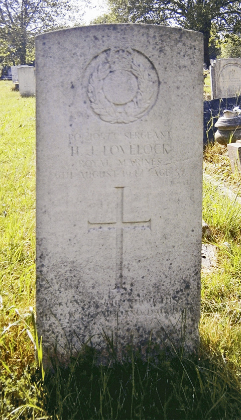 William's headstone in Morden Cemetery William's headstone in Morden Cemetery