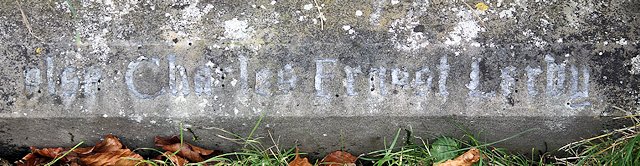 Charles' inscription on his parent's grave Charles' inscription on his parent's grave