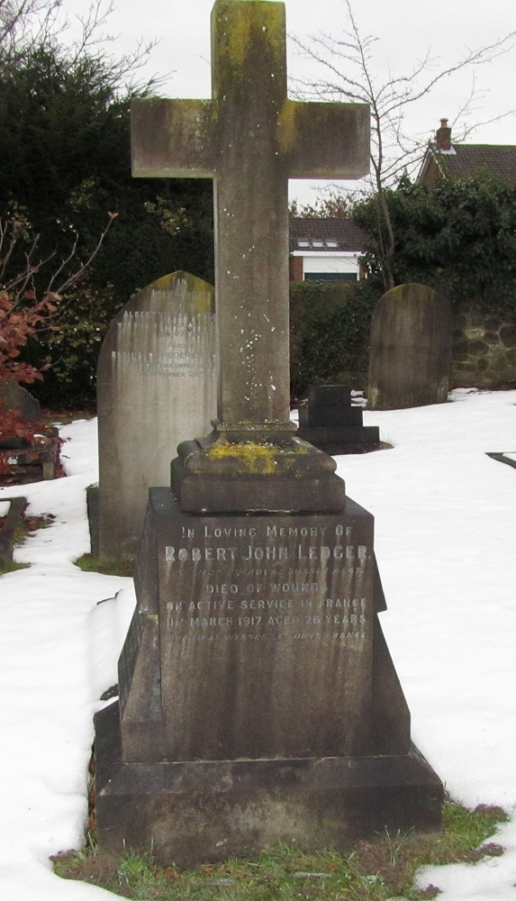 Robert's inscription on his parents' grave in Epsom cemetery Robert's inscription on his parents' grave in Epsom cemetery