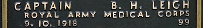 Benjamin's inscription on the CWGC memorial Epsom. Benjamin's inscription on the CWGC memorial Epsom.