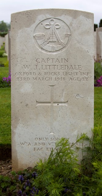 Willoughby's headstone in the Bancourt British cemetery Willoughby's headstone in the Bancourt British cemetery