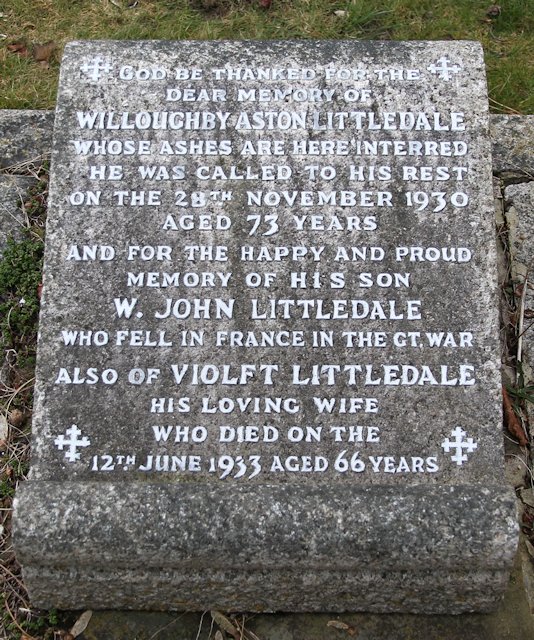 Willoughby's inscription on his parents grave. Willoughby's inscription on his parents grave.