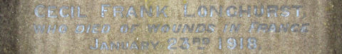 Cecil's inscription on his parents headstone Cecil's inscription on his parents headstone