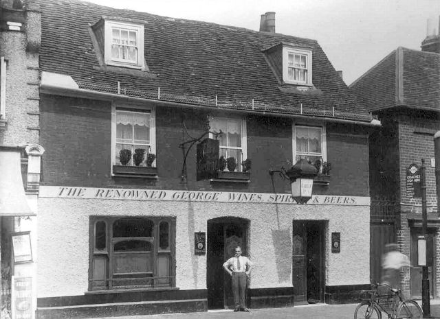 Built as part of the early 18th-century development of the High Street, the George was later renamed to show Epsom's patriotic support for the first Hanoverian king