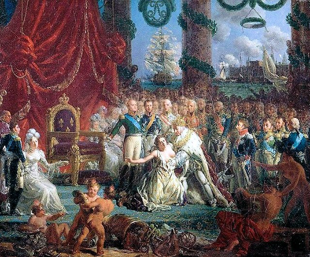 Allégorie du retour des Bourbons le 24 avril 1814