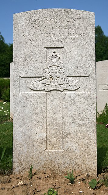 William's headstone in the Flat Iron Copse Cemetery, Mametz William's headstone in the Flat Iron Copse Cemetery, Mametz