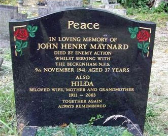 John's headstone in Beckenham Cemetery. John's headstone in Beckenham Cemetery.