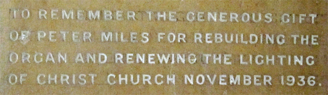 The record of Peter Miles' gift