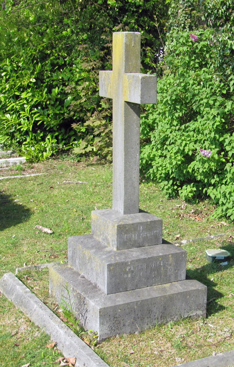 The headstone over the family's graves in Epsom Cemetery