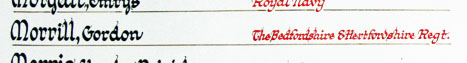 The entry for Gordon in the Borough's Book of Remembrance The entry for Gordon in the Borough's Book of Remembrance