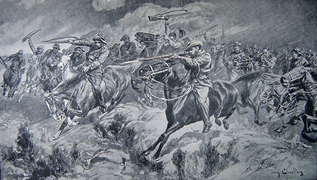 The Boer charge at Bakenlaagte.