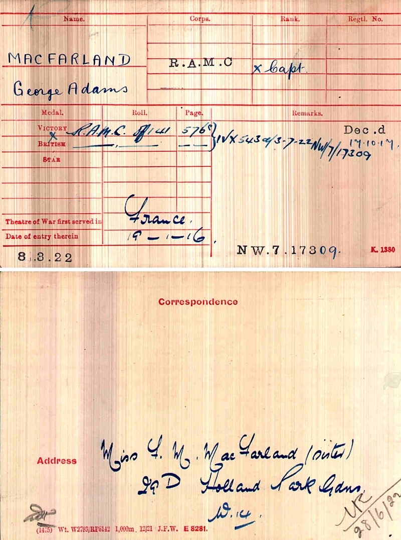 Georges's medal card