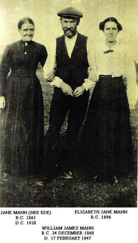 Alfred's and John's parents and sister Elizabeth c.1914