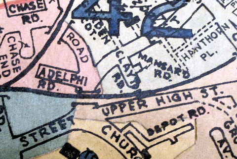 Map showing the location of Mansard Rd