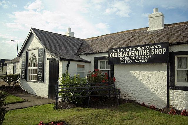 The old blacksmith's shop at Gretna Green.