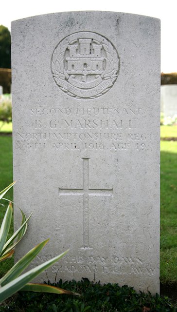 Bernard's headstone in St Patrick's cemetery, Loos Bernard's headstone in St Patrick's cemetery, Loos
