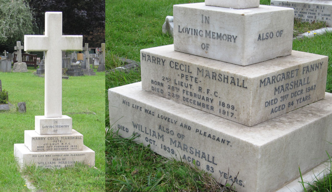 Harrys headstone