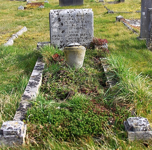 John's headstone in Epsom Cemetery John's headstone in Epsom Cemetery