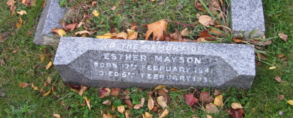 Inscription to Esther Mayson Inscription to Esther Mayson
