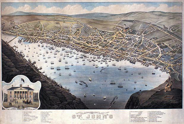 Panoramic view of St John's 1879.