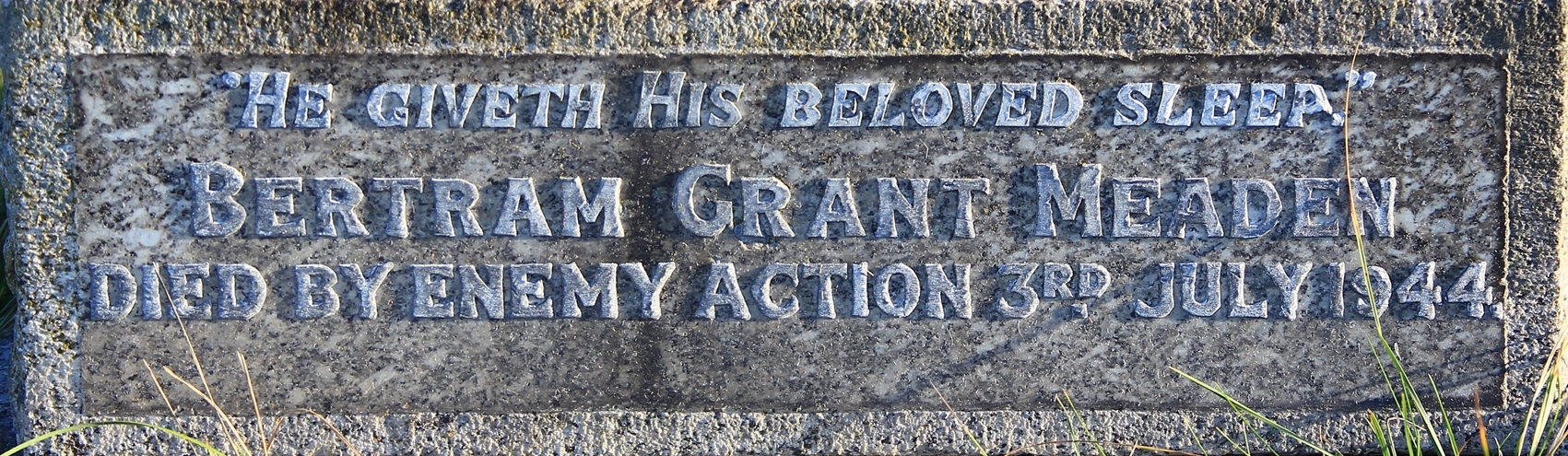 Bertram's inscription on the family grave Bertram's inscription on the family grave