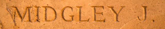 James' inscription on the Caterpillar Valley Cemetery