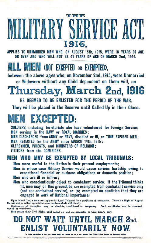 Military Service Act 1916.