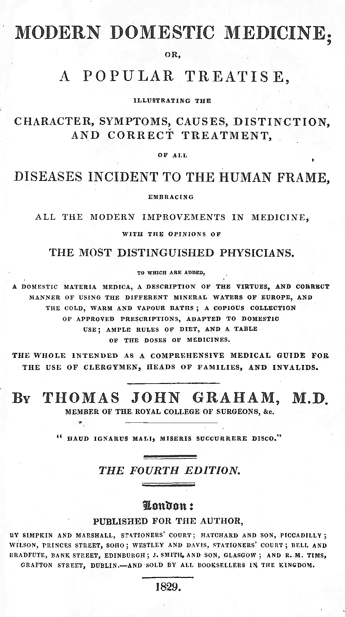 Title Page from Modern Domestic Medicine.