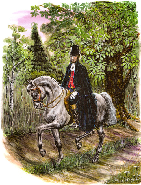 An artist's impression of the Robin Redbreasts. The 19th Century Police Horse Patrols