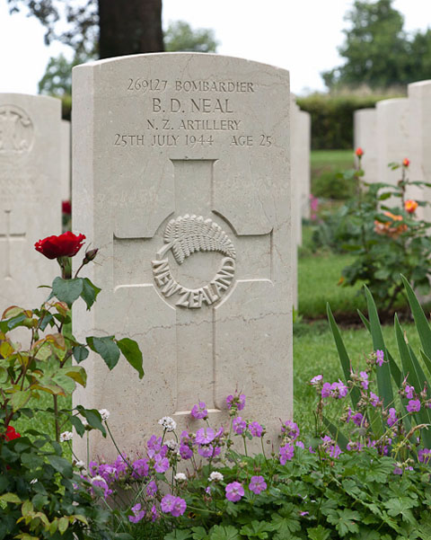 Brian's Headstone in the Bolsena War Cemetery