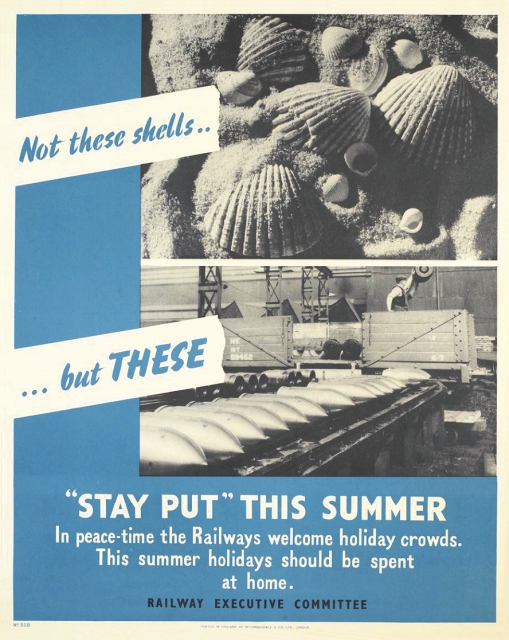 Railway Executive poster advising people to holiday at home