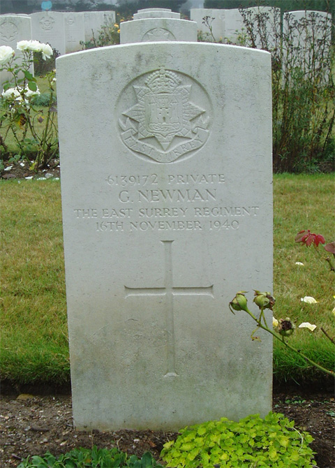 George Newman's headstone George Newman's headstone