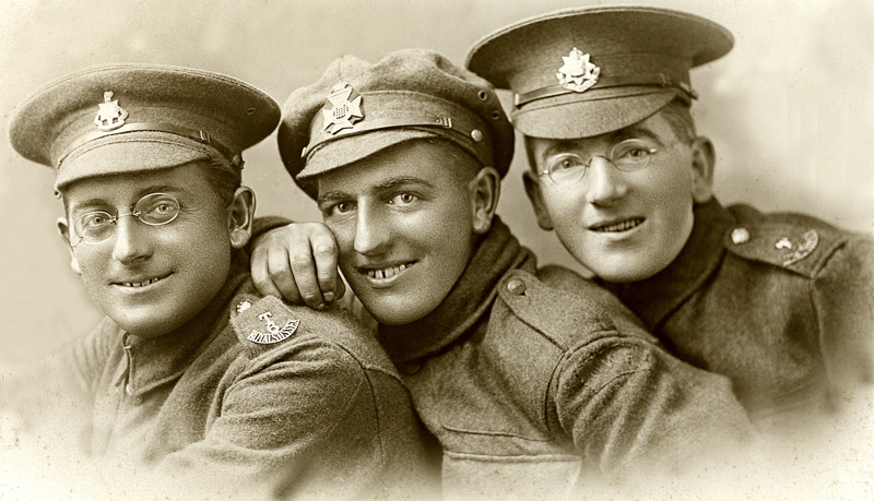 The Norrington Brothers (l to r) Alfred George, Raymond and Charles James