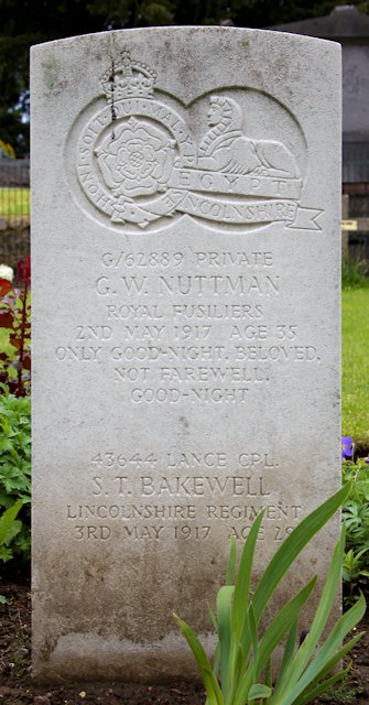George's headstone in the Douai Communal Cemetery George's headstone in the Douai Communal Cemetery