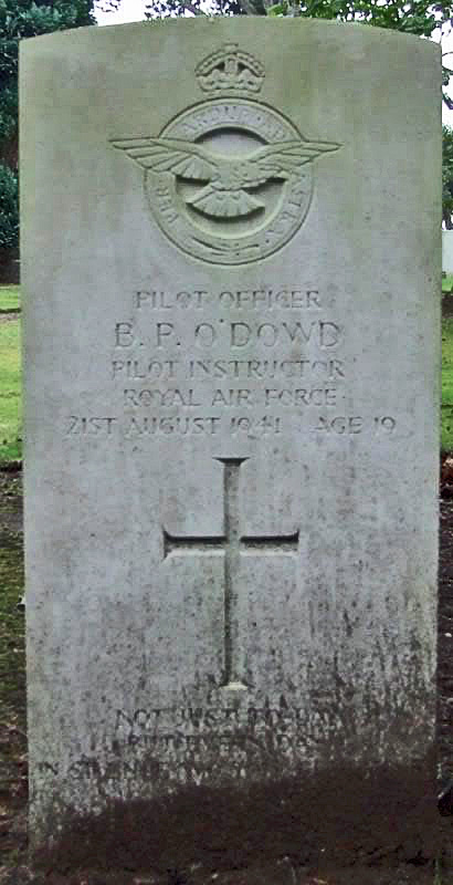 Brian's headstone in the Montrose (Sleepyhillock) Cemetery, Scotland