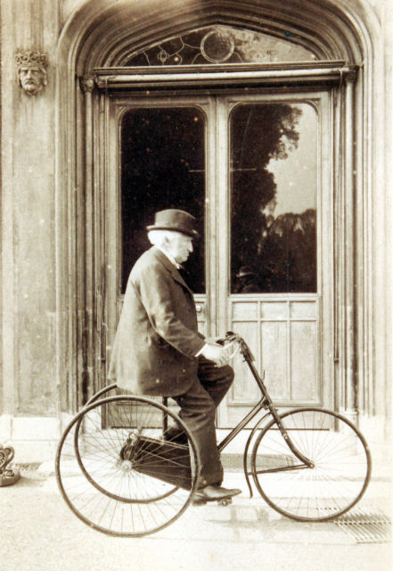 Augustus on his tricycle