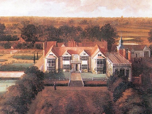 The house of Lord Berkeley at Durdans, from the painting by Jacob Knyff
