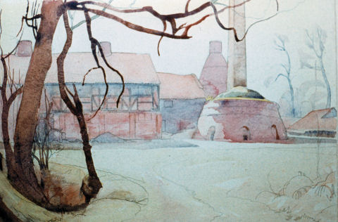 Watercolours of the Nonsuch Pottery and Brickworks