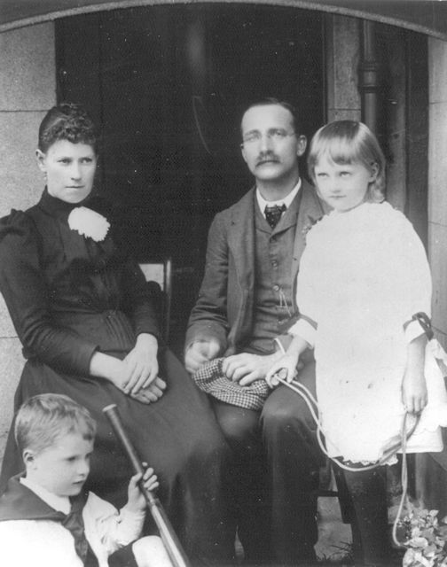 John and Annie Tims with their two oldest children, Annie and Herbert, 1892.