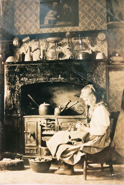 Annie Tims Junior in Cleeve Cottage, 1892. Annie Tims Junior in Cleeve Cottage, 1892.