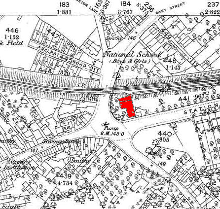 Ormonde House on the 1866 OS Map