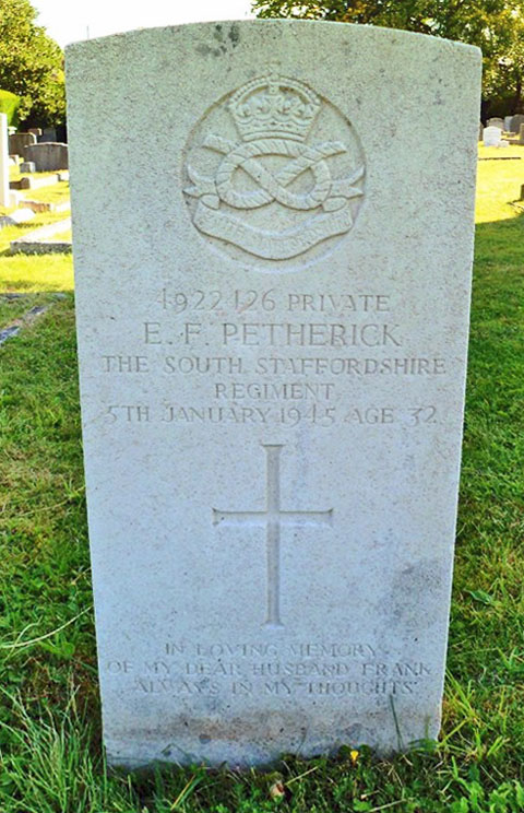 Edward's headstone in Epsom Cemetery Edward's headstone in Epsom Cemetery